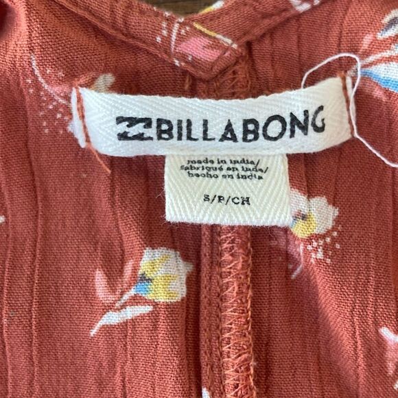 Billabong Earthy Shake It Again Wide Leg Jumpsuit Small Boho Summer Beach - Picture 8 of 11